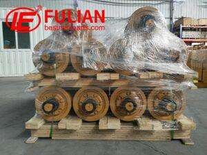 to saudi arabia, bottom roller and slope board and sprocket segments for komatsu d85 shipped  (2)