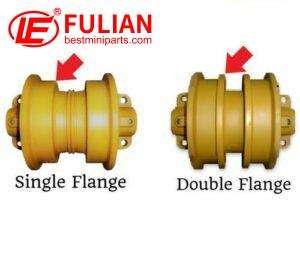 what is the difference between single flange and double flange rollers