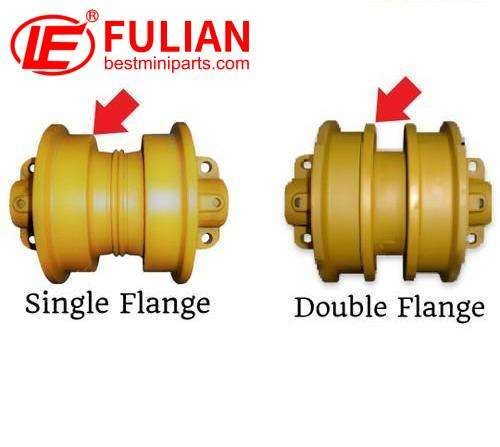 what is the difference between single flange and double flange rollers