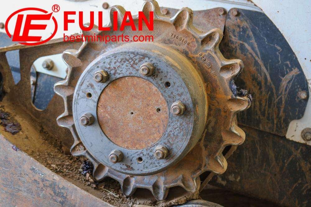 can worn sprockets damage the tracks of a mini excavator