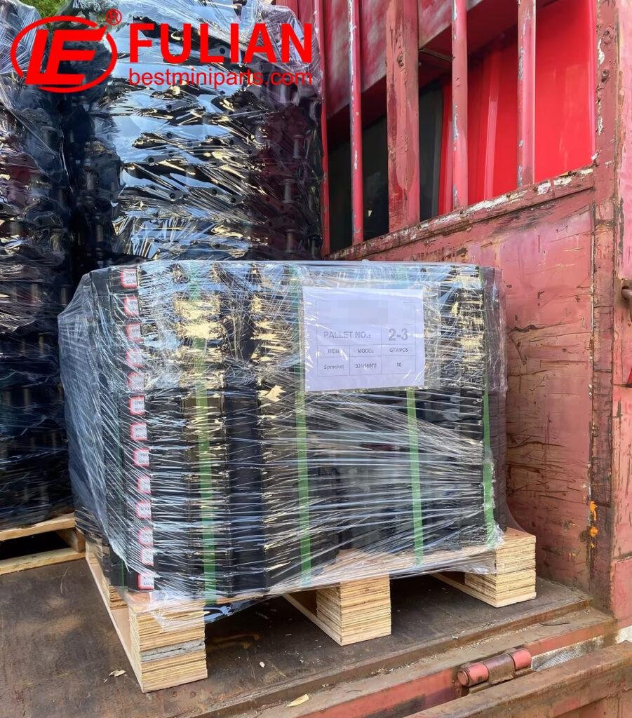 australia – sprockets and top rollers shipped for heavy equipment undercarriage replacement (1)
