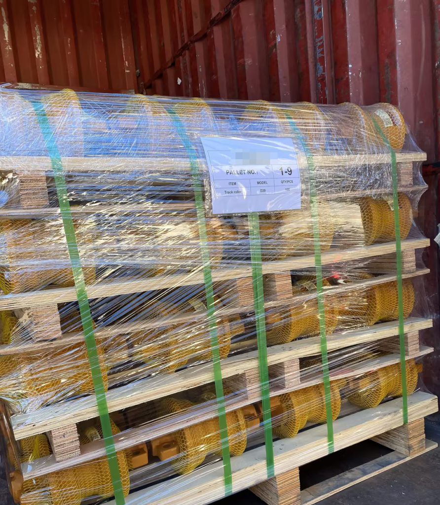 canada – 100 track rollers shipped for heavy equipment undercarriage replacement (2)